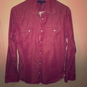 Red Banana Republic pearl snap